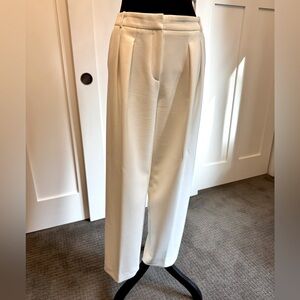 Hugo Boss White Pleated Trousers